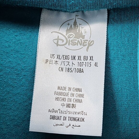 Disney Women’s XL Mermaid Hoodie Plush Green Ariel Embroidered - Picture 3 of 6